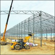 鋼(gāng)結構件工程安裝使用施工案例